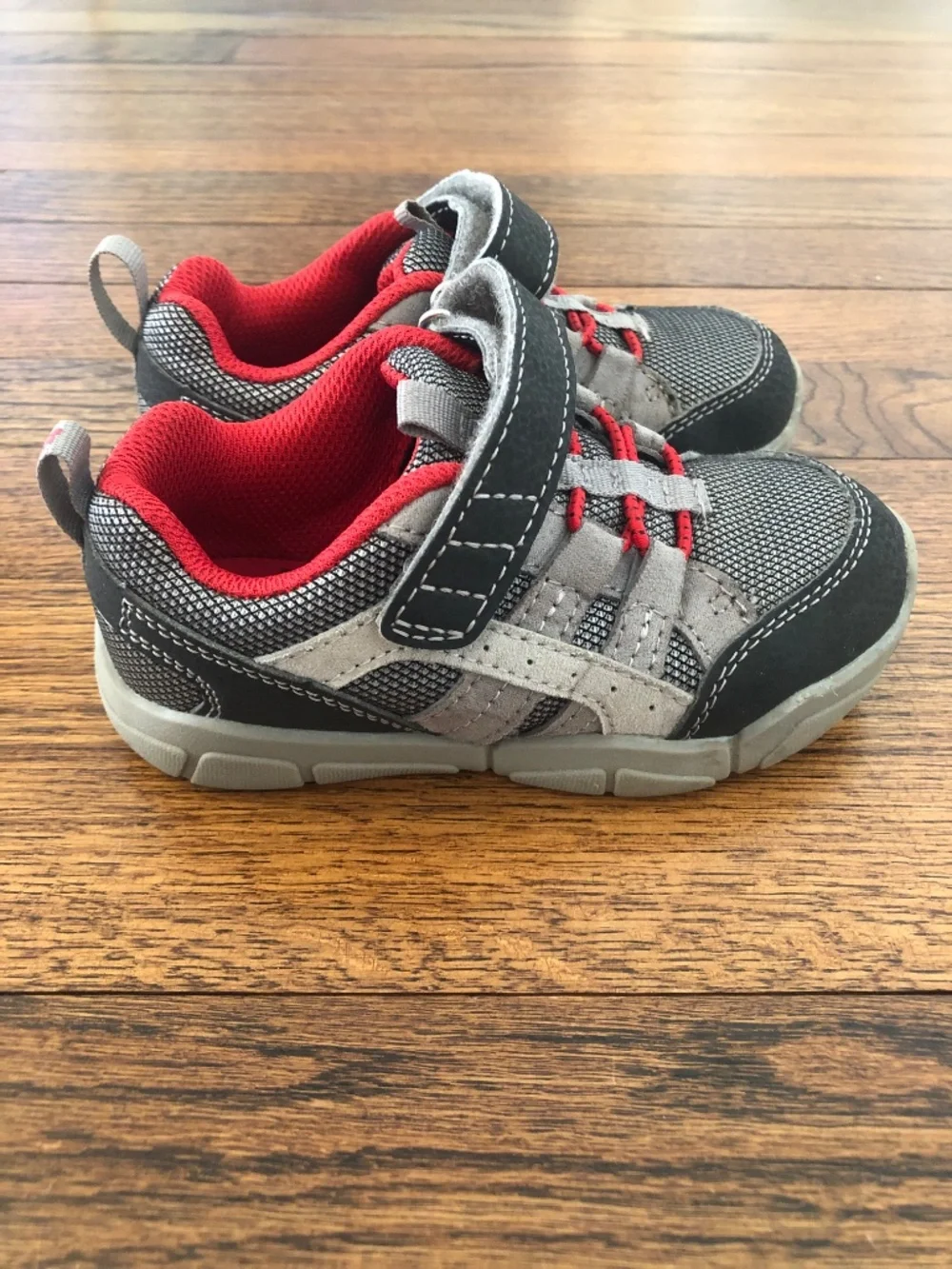 Surprize by Stride Rite Torin Toddler Shoes, Grey/Red, Size 9